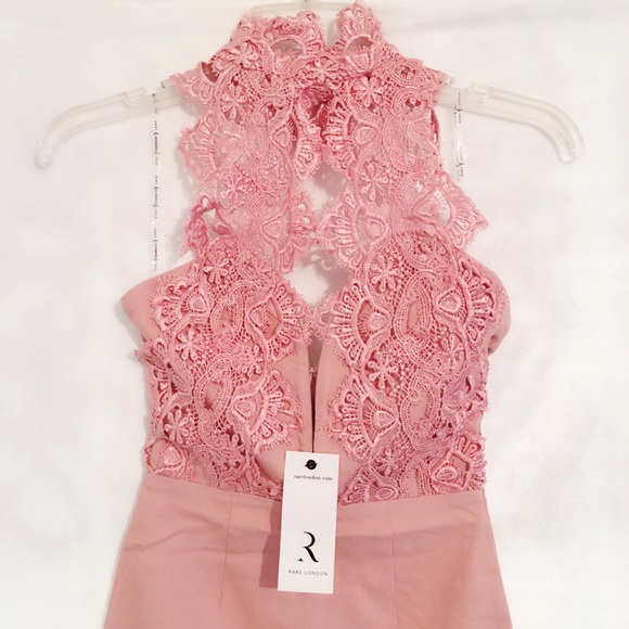 Nasty Gal Rare London High Neck Plunge Mini Dress - Picture 6 of 8